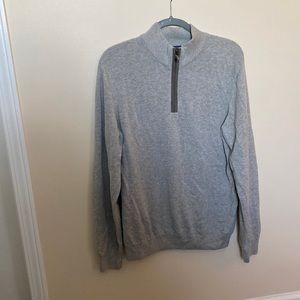 Vineyard Vines Gray Quarter-Zip Sweater